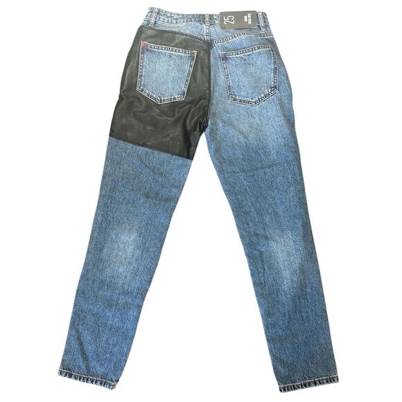 Urban Outfitter BDG Y2k, Retro, Goth Mom High Waisted Patched Color Block Sz: 25 - Picture 2 of 8